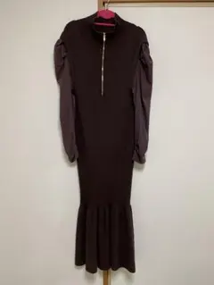 COCODEALブラウンタイトワンピース