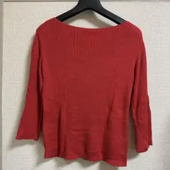 SENSE OF PLACE 赤 リブ編み セーター
