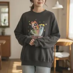 パブリュクス　パワパフガールズ　プリント　スウェット　レディース　キャラクターのサムネイル