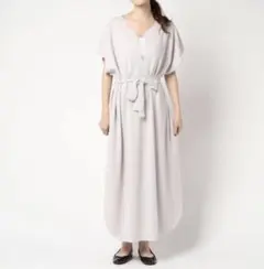 ✴︎✴︎UNITED ARROWS ライトグレーマキシ丈　ニットワンピ✴︎✴︎