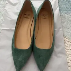 Odette e Odile スエード フラットシューズ グリーン 22.5cmのサムネイル
