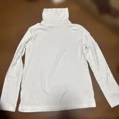 無印良品　ホワイト タートルネック 長袖Tシャツ XL
