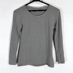 【UNIQLO】HEATTECH ボーダー カットソー レディース Mサイズ
