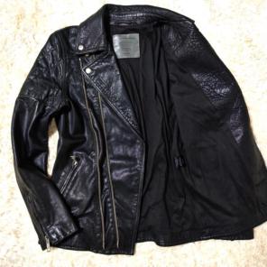 美品 ムーンエイジデビルメント ライダースジャケット ダブル 黒色 サイズ44