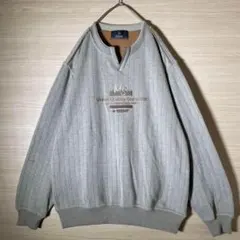 ヴィンテージ ニット セーター L センター刺繍 ゆるだぼ シンプル 古着