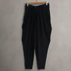 イッセイミヤケme サルエルパンツ 変形ワイドパンツ 横プリーツ