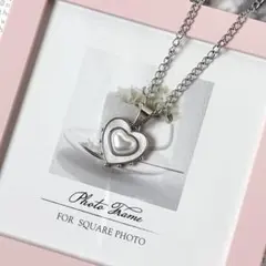 ハート パール ネックレス ホワイト