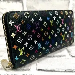 Louis Vuitton ブラック/マルチカラー ジッピーウォレット 黒 - メルカリ