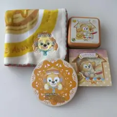 ダッフィー ＆フレンズ　ワンダフルキッチン　クッキーアン　タオルハンカチ　セット
