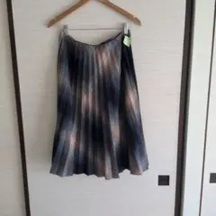 【★古着★】チェック柄ミモレ丈プリーツスカートマルチカラー