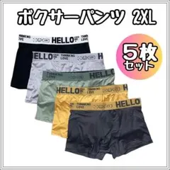 2XL メンズ ボクサーブリーフ 5枚セット 快適 ボクサーパンツ アンダー