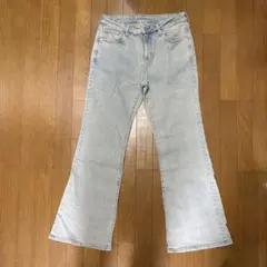 【美品】GU スリムフレアジーンズ　62ブルー Lサイズ　標準丈