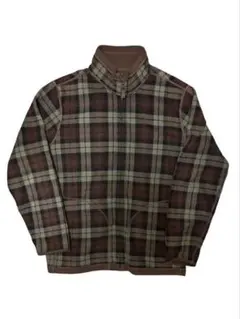 OLD UNIQLO リバーシブル チェック柄フリース・レザージャケット
