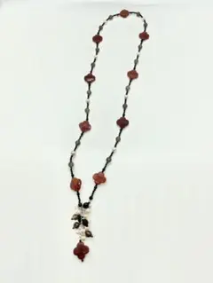 ロングネックレス　ピンクパール　ビーズ