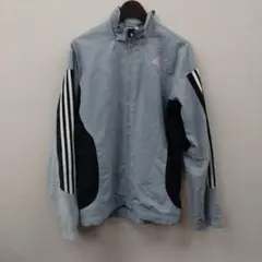 (15) adidas ジップアップジャケット グレー/ブラック