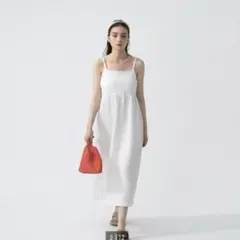 GU ホワイト ロングキャミワンピース