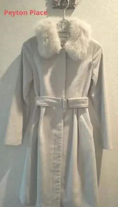 [美品]Peyton Place ファー、ベルト付きコート
