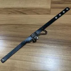 ブラックレザー チョーカー ハート型ロック