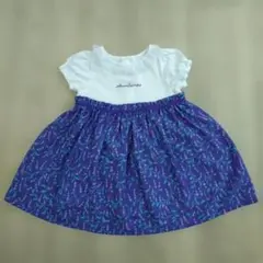 Anna Sui mini ワンピース　花柄　80　白　紫のサムネイル