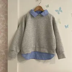 9【M】しまむら HK WORKS LONDON ストライプ　　　トップスのサムネイル