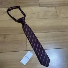 新品☆コムサイズム　エンジ　ウィンドペン柄ネクタイL