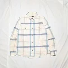 【A.P.C】00s~マルチカラーチェック柄コットンネルシャツ　アイボリー系のサムネイル