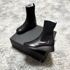 【良品】BeauFort 本革 3E コンビ BLACK〈定価19,690円〉