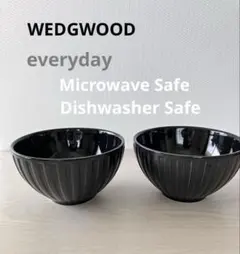 美品　WEDGWOOD everyday black&white 丼　ボウル　黒のサムネイル
