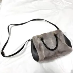 nouer 2way ファー　ハンドバッグ　ショルダーバッグ　スコットクラブ