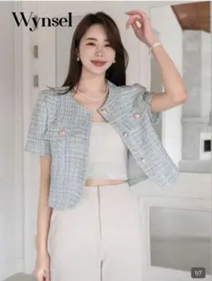 shein Wynsel ラウンドネック ショートジャケット