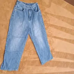 アンティカ　バギー デニムパンツ ウエストゴム ライトブルーのサムネイル