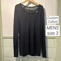 Custom Culture 長袖カットソー ブラック サイズ3 日本製のサムネイル