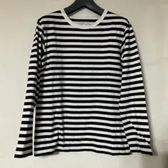 agnès b. ボーダー長袖Tシャツ T2 ロンT ブラック　ホワイト