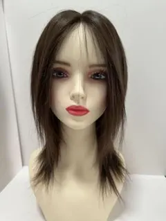 フルウィッグ人毛100%人毛ウィッグ医療ウィッグロングストレート広い