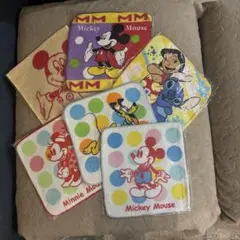 新品　ディズニーキャラクター　ミニタオル 6枚セット