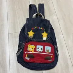 MIKIHOUSE デニムリュック 動物モチーフ