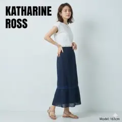 KATHARINE ROSS キャサリンロス　ネイビー ロングスカートのサムネイル