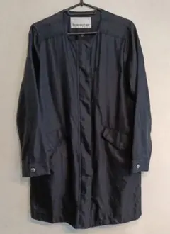 ナチュラルビューティーベーシック コート S 紺 ノーカラー