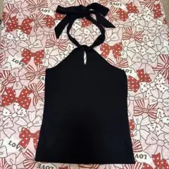 CECIL McBEE ホルターネック トップス ブラックのサムネイル