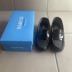 ハルタ　HARUTA 黒 ローファー　幅広　EEE 23.5