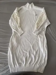 rienda suelta レディースゴルフウェア　ニットワンピース　白