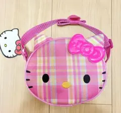 キティ　ダイカット　チェック　ショルダーバッグ