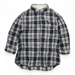 日本製 STILL BY HAND リネン混 ワイヤー入チェックシャツ 48のサムネイル