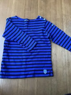 ORCIVAL 長袖カットソー 110-120cm 青と黒ストライプ