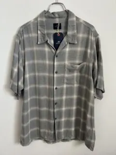 新品未使用☆REMI RELIEF RAYON チェックシャツ　グレー REMI RELIEF SALE！レミレリーフ シャツ レーヨン ツイル