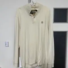 長袖ポロシャツ Mサイズ クリーム色