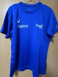 ASICS アシックス　半袖　tシャツ　青　XL