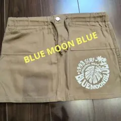 BLUE MOON BLUE ミニスカート カーキ色 ウェスト紐フリーサイズのサムネイル