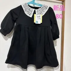 新品　西松屋　フォーマルワンピース　ブラック　ベビー　女の子　80