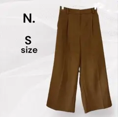 N. エヌドット 美品 ブラウン ガウチョパンツ S ワイドパンツ 茶色